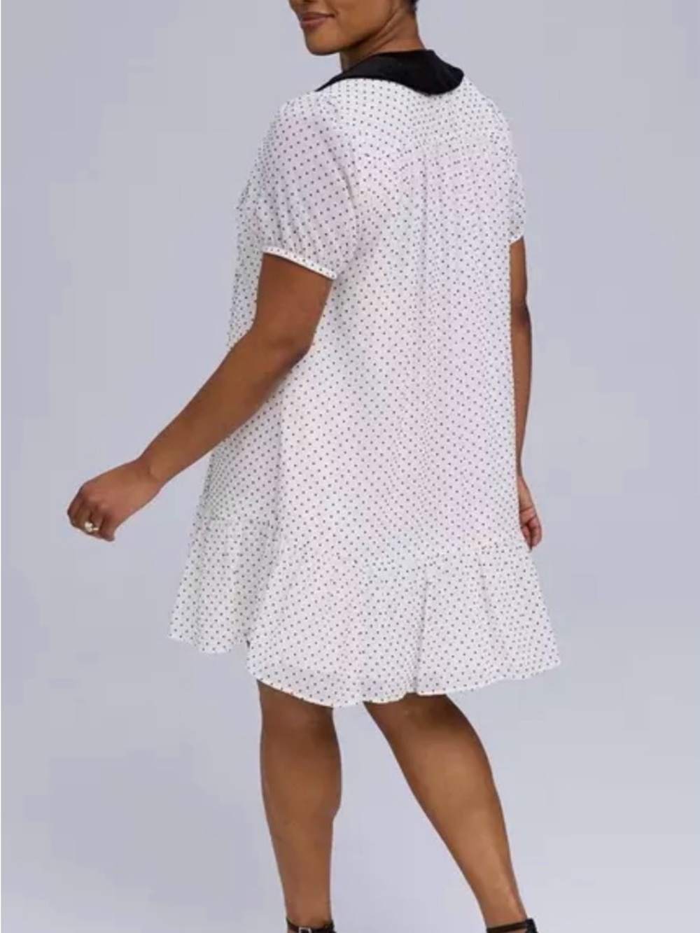 Size 3 or 3XL Torrid Classy Dress + Retro Plus Size midi Dress + polka dots - Picture 4 of 6